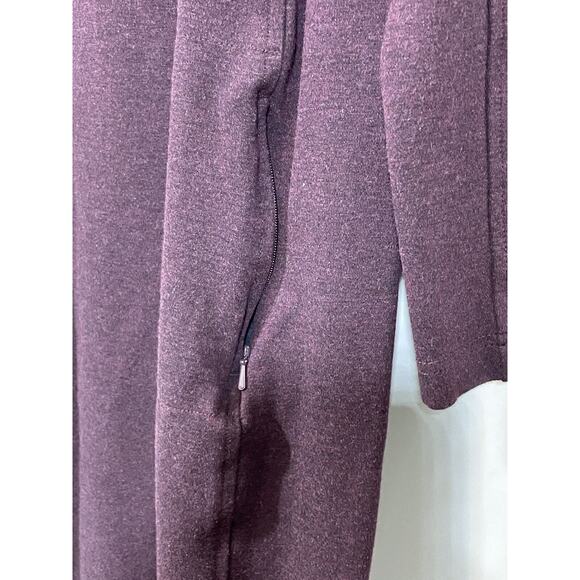 DULUTH TRADING CO Women’s Large Wearwithall Ponte Knit Burgundy Dress - Picture 3 of 8